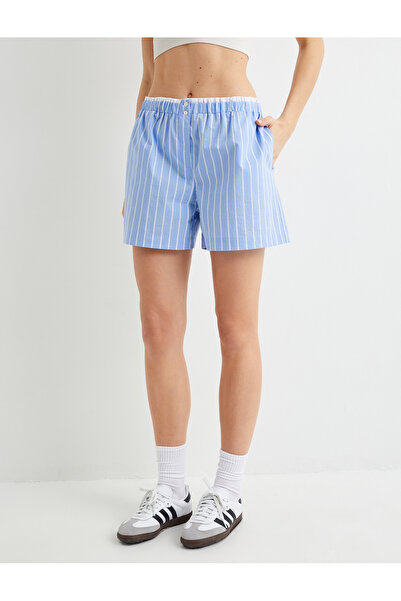 Koton Mini Şort Cepli Beli Çift Lastik Detaylı