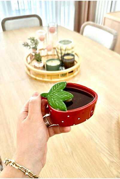 Ara Porselen Tek Kişilik Handmade Çilek Kupa