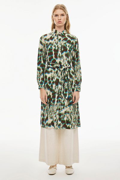 Perspective Carvens Multicolored Long Tunic