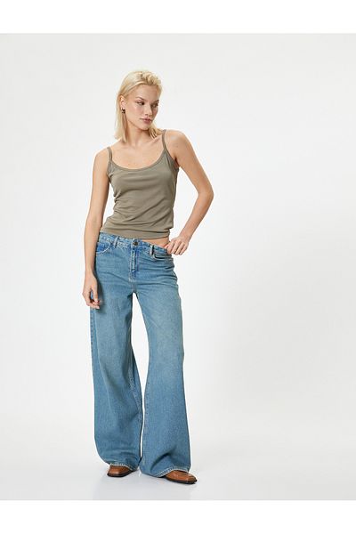 Koton Modal Slim Fit Riemchen Athlet