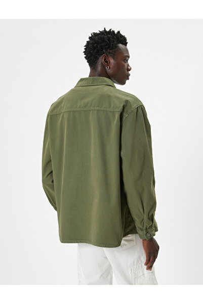 Koton Πουκάμισο Oversize - Μπουφάν με Κάλυμμα και Λεπτομέρεια τσέπης
