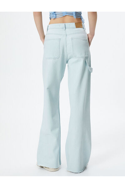 Koton Blugi cu picioare late cu buzunare talie standard din bumbac - Bianca Jean