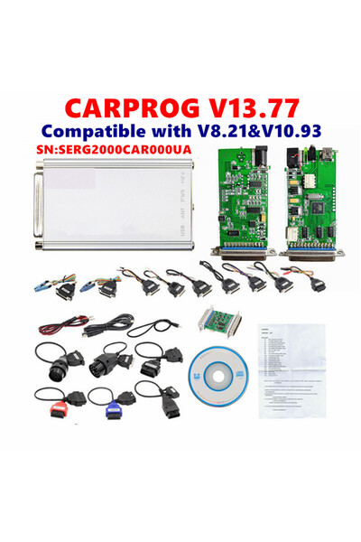 Choice1 مجموعة كاملة من أحدث إصدارات Carprog V13.77 عبر الإنترنت، تتضمن محولا...