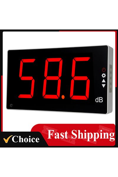 Choice Sound Level Meter with Large LCD Screen Wall Mounted Digital Sound Level Meter Digital Noise Mete...