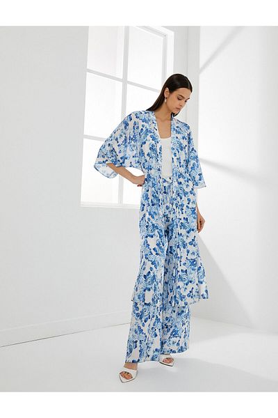 Koton Kimono din viscoză cu mâneci de liliac - model floral