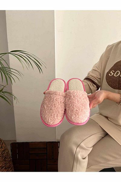 Behtah Kundura Winter Hospitality Bohaçalık Dowry Lambswool Γυναικείες παντόφλες εσωτερικού χώρου - Κλειστό μπροστά