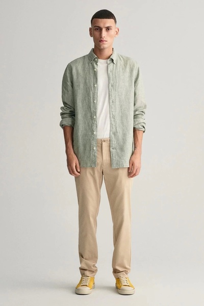 Gant Men's Beige Trousers Slim Fit