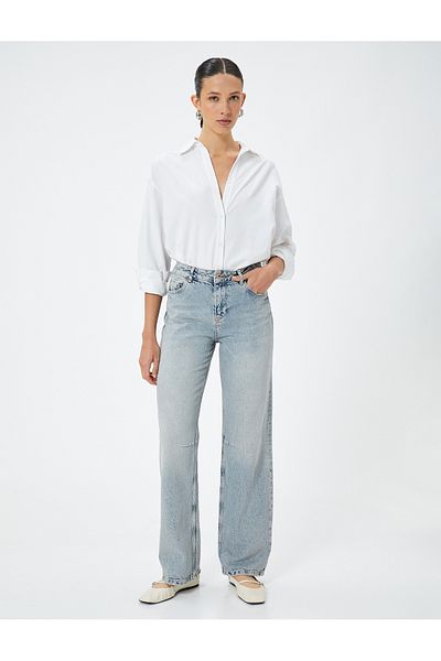 Koton Blugi Nora Longer Straight - Blugi lungi drepti cu buzunare