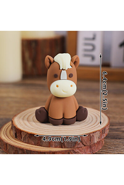 Choice16 الحجم كما هو موضح. زينة كعكة حفلة ريفية على شكل حصان، بقرة وخنزير وم...