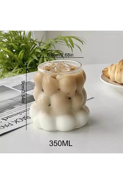 Choice 301-400ml Style B-no Handle Ins Style Transparent Glass Cup Irregular Heat Resistant Coffee Mug Summ