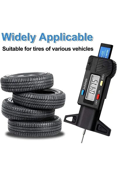 Choice Digital Depth Gauge Caliper Tread Depth Gauge LCD Tire Tread Gauge For Car Tire 0-25mm Measurer T...