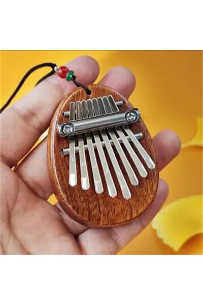 Miwayer Mini Model 1pcs Wood Mini Thumb Piano Musical Toys 8 Tones Portable Beginner Finger Piano