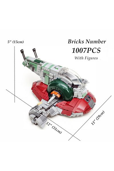 Miniso NO BOX 10062 Military Space Pod Battle-Combat-SLAVE 1 SPACESHIP Aircraft Fighters Droid Building Blo