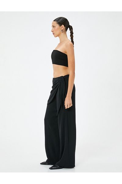 Koton Skirted Trousers Double Breasted Tie Detailed Loose Leg