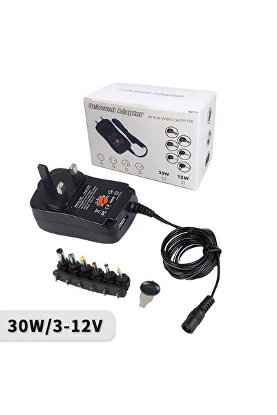 Choice محول طاقة عالمي 30 وات من الاتحاد الأوروبي والمملكة المتحدة والاتحاد الأوروبي 3 فولت 4.5 فولت 5 فولت 6 فولت 7.5 فولت 9 فولت 12 فولت محول شاحن تيار متردد ومستمر 5 فولت 2.1 أمبير USB P