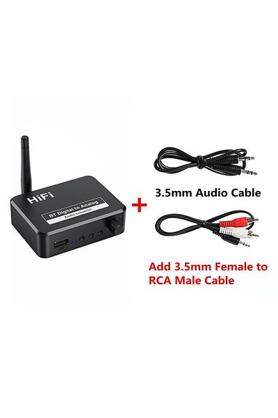 Choice مع كابل RCA محول رقمي إلى تناظري للصوت الرقمي DAC محول رقمي بصري SPDIF Toslink إلى 3.5 مم