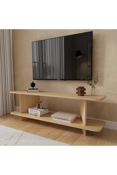 Misinko Solmera Tv Ünitesi | 140 cm - Açık Meşe Renkli