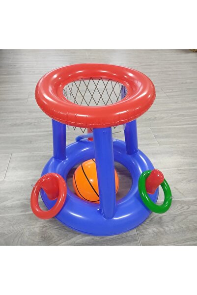 Choice لعبة رمي حلقة قابلة للنفخ من ديب بلو، حلقة كرة سلة عائمة، لعبة رياضية ...