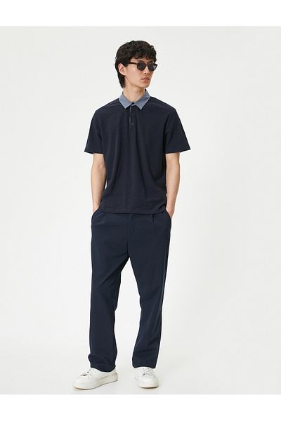 Koton Tricou polo cu guler cu nasturi mânecă scurtă