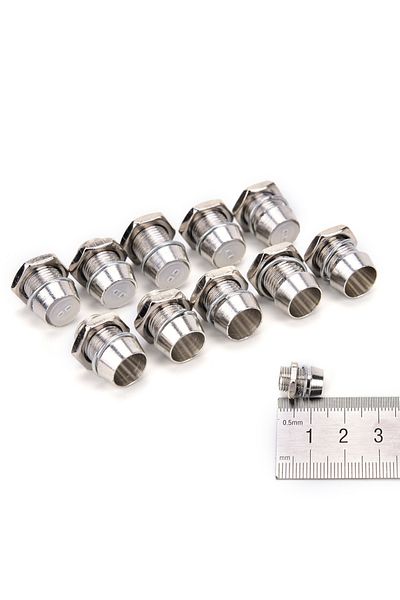Choice 10 Pcs/lot Copper Metal 5mm Light Emitting Diode LED Holder Mount Panel Display Wholesale