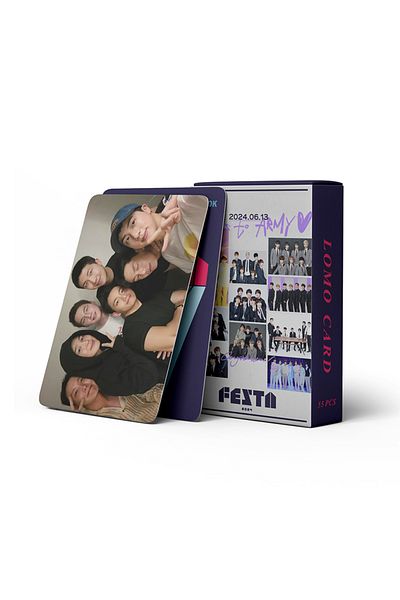 Choice Bulletproof 55Pcs/Box Kpop 11th Anniversary 2024 FESTA Photocards Lomo Cards Photo Card for Fans ...