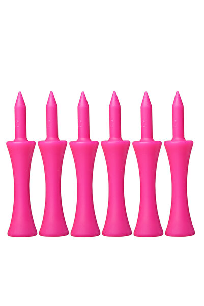 Choice 50 قطعة من تيشيرتات الجولف البلاستيكية الملونة، مقاس 59 مم، لون وردي، بتصميم متدرج الارتفاع على شكل قلعة.