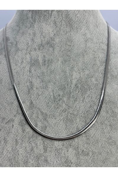 Uzak Işıklar Italian Flat Steel Necklace