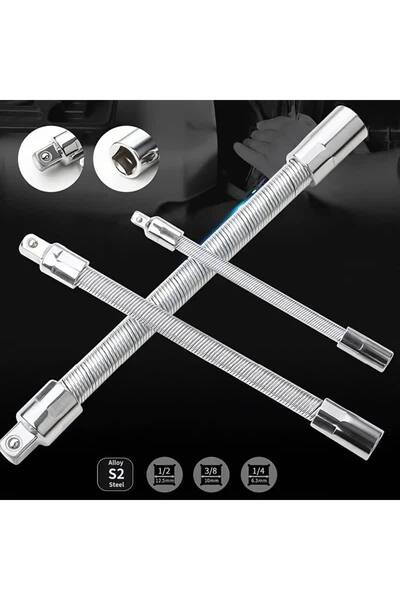 Choice 3pcs GOXAWEE Wrench Sleeve Extension Rod Socket Wrenches, Drive Head Bendable 1/4 3/8 1/2 Drive F...