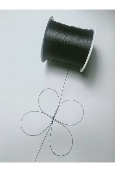 Eskişehir hobi sanat 350 μέτρα Μαύρο Χρώμα 0,3 mm Λεπτό σχοινί χάντρας προσευχής