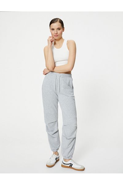 Koton Jogger Pants with Tie Waist Pockets and Elastic Legs