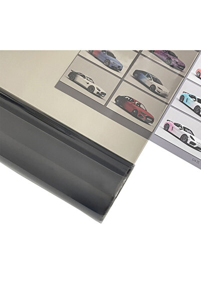 Choice11 فيلم PVC شفاف لامع أسود فاتح، مقاس 30 سم × 200 سم، لفّ المصابيح الأم...