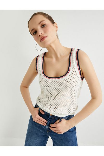 Koton Thick Strap U-Neck Crochet Athlete - Openwork