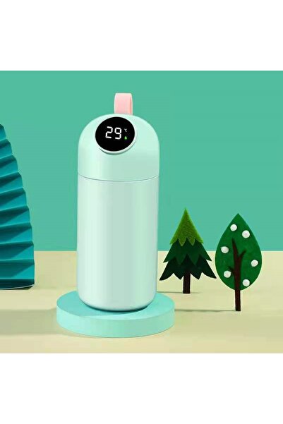 Livava ترمس فولاذي بطبقة مزدوجة مع شاشة رقمية، أزرق، 18×7،