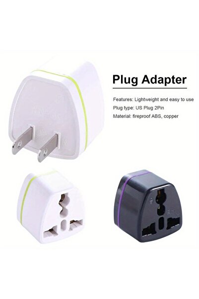 Choice1 110-250V 3 black Universal US Japan Plug Adapter International AU UK ...