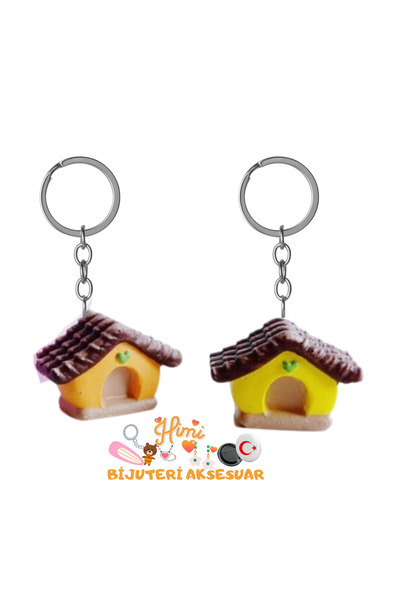 himi bijuteri aksesuar Set de 2 brelocuri cu cuib de pasăre, ornament pentru ...