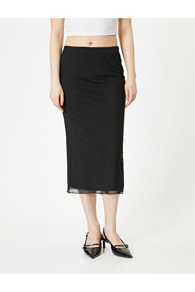 Koton Midi Etek Normal Bel Lastikli
