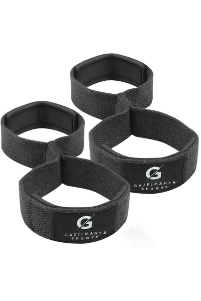 GAZELMANYA 8 Loop Lifting Straps Ağırlık Kayışı , Halter Kayışı Ağırlık Kaldırma Kayışı, Straps 2'li Paket