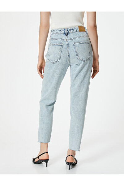 Koton Mom Fit Jeans Standardní pas do kapsy Bavlna - Mom Jean