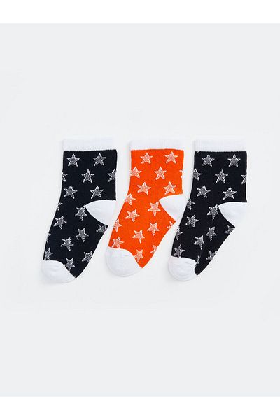 LC Waikiki LCW Gemusterte Baby-Socken für Jungen, 3-teilig
