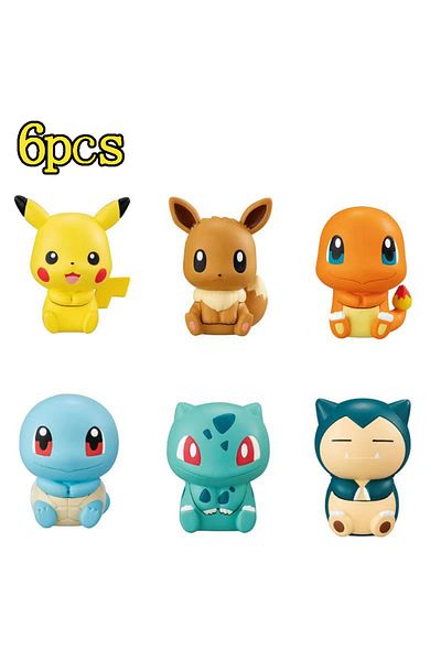 Choice 6pcs Pokemon Pikachu Anime Toys Dolls for Kids Action Figure Toy Charmander Squirtle Cartoon Doll...