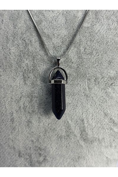 Uzak Işıklar Obsidian Natural Stone Necklace