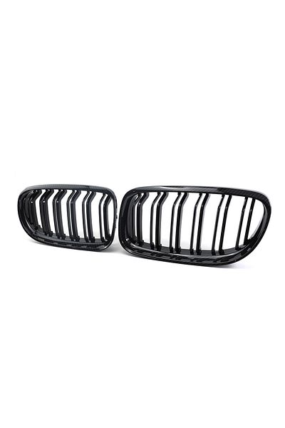 Choice 1 Pair Gloss/Matte Black M-Color Kidney Front Grille Auto Racing Grille for BMW E90 E91 LCI 325i ...