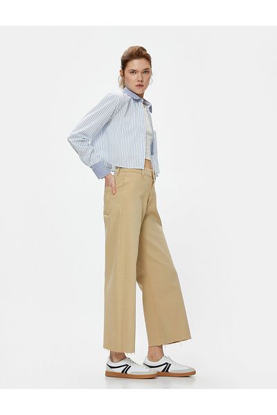 Koton Szerokie, przycięte jeansy z wysokim stanem – Sandra Jeans