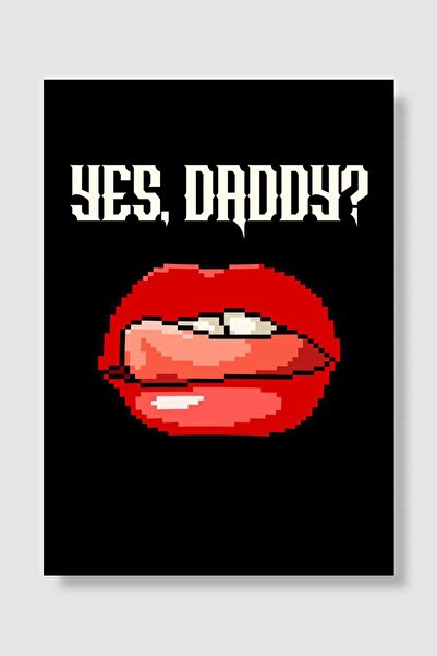 kubdekor Pornographic Lips pixels Anime Poster Çerçevesiz Yüksek Kalite Duvar...