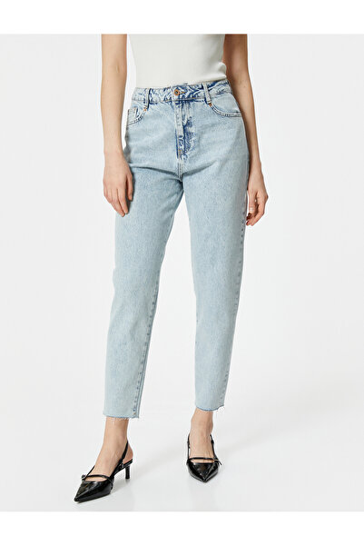 Koton Mom Fit Jeans Standardní pas do kapsy Bavlna - Mom Jean