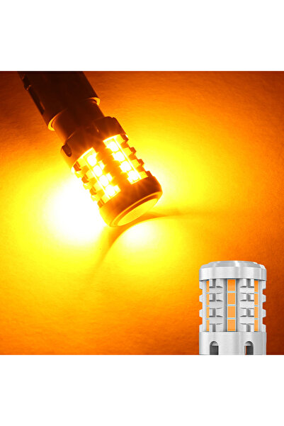 Choice5 1156 BAU15S PY21W أصفر قطعتان من مصابيح LED بدون فلاش فائق P21W 1156 ...