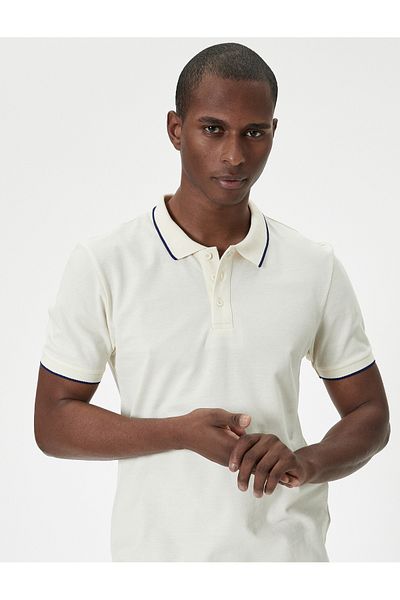 Koton Polo-Shirt Slim Fit Kurzarm Paspelierung