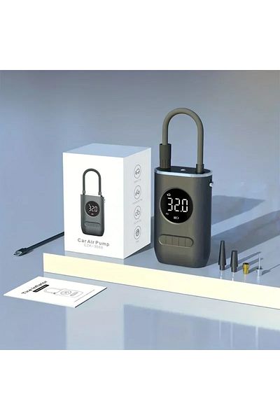 Choice منفاخ إطارات محمول أسود، مضخة نفخ لاسلكية 150 رطل لكل بوصة مربعة، قابلة لإعادة الشحن بسعة 4000 مللي أمبير/ساعة