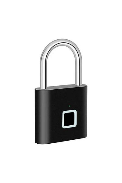 Choice black Keyless Smart USB Charging Fingerprint Lock Smart Padlock Waterproof Door Lock 0.3sec Unlock P