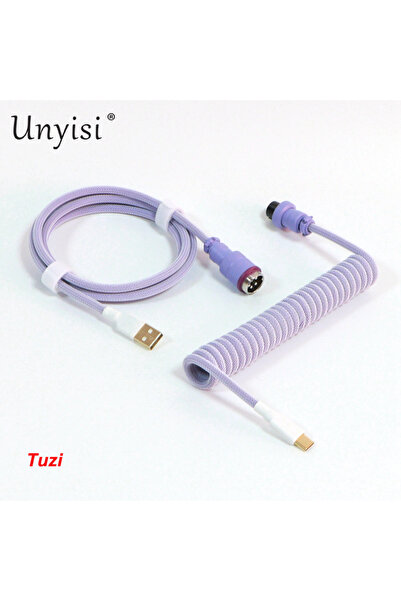 Choice كابل USB-C ملفوف يدويًا من نوع Tuzi، بطول 1.5 متر وطول 15 سم، مصنوع من...